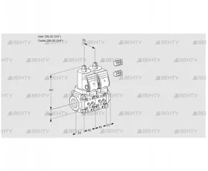 VCS1E20R/20R05NNQSR3/MMMM/PPPP (88100322) Сдвоенный газовый клапан Kromschroder