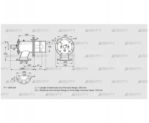 ZIO 200HB-200/135-(21)D (84277024) Газовая горелка Kromschroder