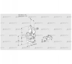 VAD240R/NW-100A (88006182) Газовый клапан с регулятором давления Kromschroder