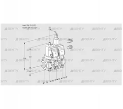 VCS1E15R/15R05NLWGR3/PPPP/PPPP (88101021) Сдвоенный газовый клапан Kromschroder