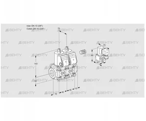 VCS1E10R/10R05NNWR/PPPP/PPBY (88101024) Сдвоенный газовый клапан Kromschroder