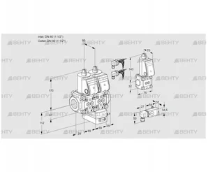 VCV2E40R/40R05NVKWR6/2-PP/MMBS (88101910) Клапан с регулятором соотношения Kromschroder