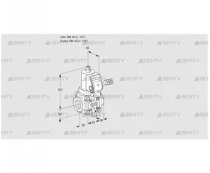 VAS340R/NWSR (88004354) Газовый клапан Kromschroder