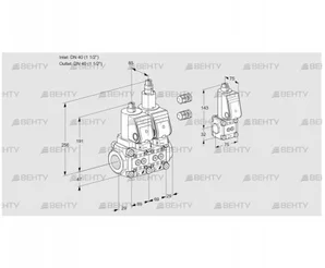 VCS2E40R/40R05NLWSR3/PPPP/PPBS (88101169) Сдвоенный газовый клапан Kromschroder