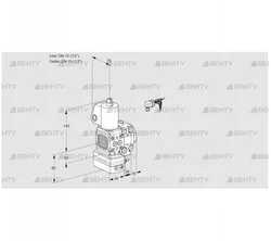 VAG1E15R/15R05FGEVWL/PP/PP (88106330) Газовый клапан с регулятором соотношения Kromschroder