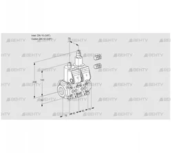 VCS1E10R/10R05NLWR3/PPPP/PPPP (88100104) Сдвоенный газовый клапан Kromschroder