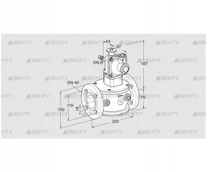 JSAV 40F40/1-3 (86362020) Предохранительный запорный клапан Kromschroder