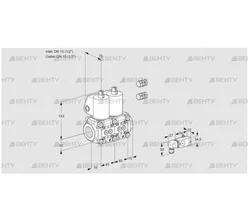 VCS1E15R/15R05NNWL3/4-PP/3-PP (88101047) Сдвоенный газовый клапан Kromschroder