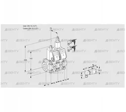 VCS1E15R/15R05NLKR6/2-PP/4-PP (88102903) Сдвоенный газовый клапан Kromschroder