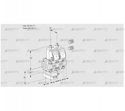 VCG1E25R/25R05GENWR3/PPPP/PPPP (88106746) Клапан с регулятором соотношения Kromschroder