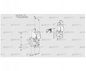 VAS2E40R/--05NWR/PP/BS (88104718) Газовый клапан Kromschroder