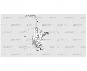 VAS2-/40R/NWSR (88017424) Газовый клапан Kromschroder