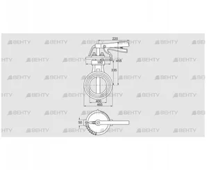 DKR 400Z03H450D (72701370) Дроссельная заслонка Kromschroder