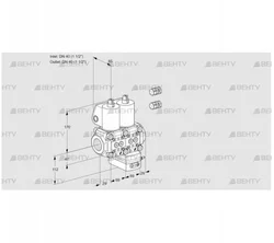 VCV2E40R/40R05NVKWL3/PPPP/PPPP (88107811) Клапан с регулятором соотношения Kromschroder