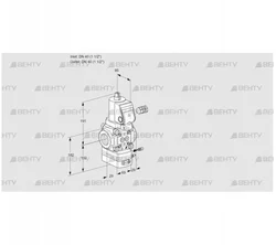 VAH240R/NWSRAE (88029077) Клапан с регулятором расхода Kromschroder