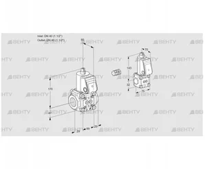 VAS2E40R/40R05NWR/PP/BS (88106826) Газовый клапан Kromschroder