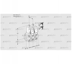 VCS1E25R/25R05NNWSR8/PPPP/PPPP (88100758) Сдвоенный газовый клапан Kromschroder