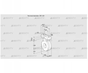 BVA125Z05V (88301488) Дроссельная заслонка Kromschroder