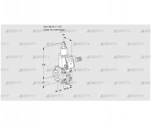 VAS232/-R/LW (88024705) Газовый клапан Kromschroder