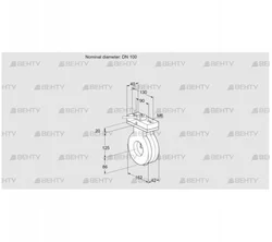 BVA100Z05H (88300650) Дроссельная заслонка Kromschroder