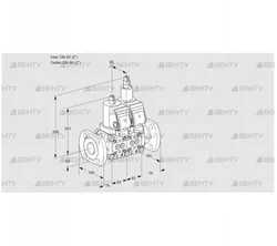 VCS3E50F/50F05NLWGR/PPPP/PPPP (88104834) Сдвоенный газовый клапан Kromschroder