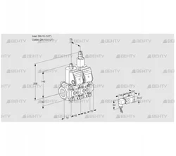 VCS1T15N/15N05NLQR/2--4/PPPP (88100760) Сдвоенный газовый клапан Kromschroder