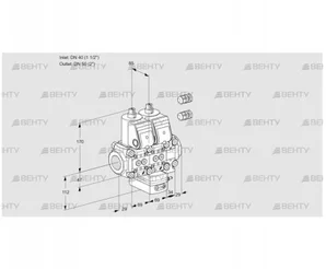 VCH2E40R/50R05NHEVWR3/PPPP/PPPP (88101890) Клапан с регулятором расхода Kromschroder