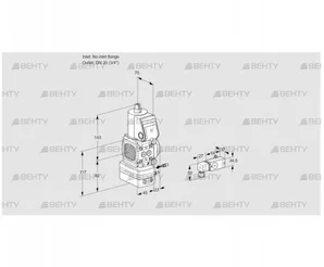 VAG1-/20R/NWAE (88016195) Газовый клапан с регулятором соотношения Kromschroder