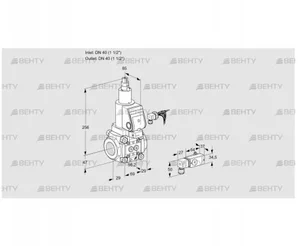 VAS240R/LWSR (88010955) Газовый клапан Kromschroder