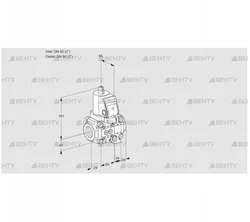 VAS2T50N/50N05NVQSR/PP/PP (88107166) Газовый клапан Kromschroder