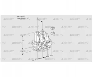 VCS2E50R/40R05NNVWR3/PPPP/PPPP (88101745) Сдвоенный газовый клапан Kromschroder