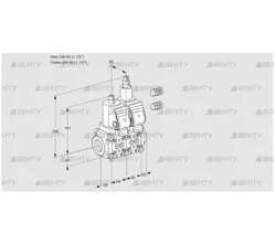 VCS2E40R/40R05NLKGR3/PPPP/PPPP (88106460) Сдвоенный газовый клапан Kromschroder