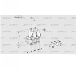 VCS1E25R/25R05NNWR/3-PP/PPPP (88105326) Сдвоенный газовый клапан Kromschroder