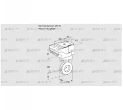 IBAF80/50Z05/20-60W3TR10 (88303165) Дроссельная заслонка Kromschroder