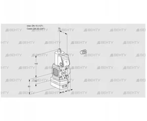 VAD1E15R/20R05FD-50WR/PP/PP (88102025) Газовый клапан с регулятором давления Kromschroder