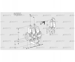 VCG2E50R/50R05NGEVWR/PPPP/PPZS (88105246) Клапан с регулятором соотношения Kromschroder