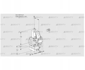 VAD2E50R/40R05D-25VWR/PP/PP (88102168) Газовый клапан с регулятором давления Kromschroder