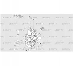 VAH2E50R/40F05HEVWR/PP/PP (88102571) Клапан с регулятором расхода Kromschroder