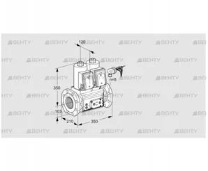 VCS8100F05NNKRE/PPPP/PPPP (88203510) Сдвоенный газовый клапан Kromschroder