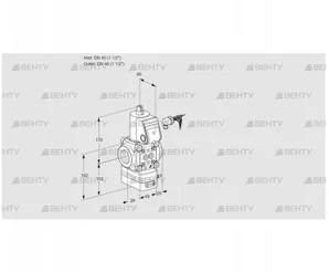 VAD240R/NW-50A (88028339) Газовый клапан с регулятором давления Kromschroder