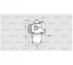 GIK 40TN02-5 (03155152) Регулятор соотношения газ/воздух Kromschroder