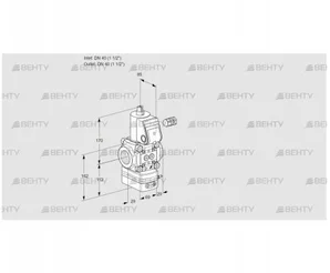 VAD240R/NQ-100A (88000282) Газовый клапан с регулятором давления Kromschroder