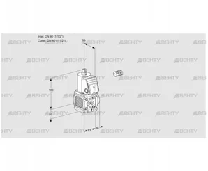 VAS3E40R/40R05FNWR/PP/PP (88106134) Газовый клапан Kromschroder