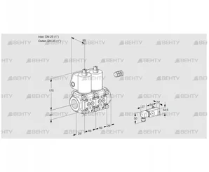 VCS2E25R/25R05NNWL/PP4-/3-PP (88106905) Сдвоенный газовый клапан Kromschroder