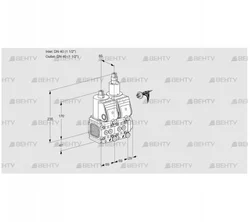 VCS2E40R/40R05FNLQR/PPPP/PPPP (88104028) Сдвоенный газовый клапан Kromschroder