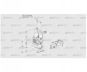 VAD2-/40R/NW-25A (88027750) Газовый клапан с регулятором давления Kromschroder