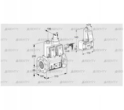 VCS780F05NLWRE/PPPP/PPB- (88205056) Сдвоенный газовый клапан Kromschroder