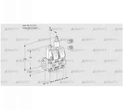 VCS1E15R/10R05NLWR3/PPPP/PPPP (88104072) Сдвоенный газовый клапан Kromschroder