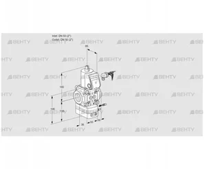 VAG350R/NKAE (88032315) Газовый клапан с регулятором соотношения Kromschroder