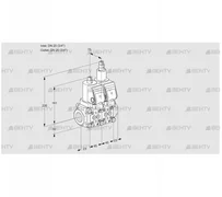 VCS1E20R/20R05NLKGR/PPPP/PPPP (88106899) Сдвоенный газовый клапан Kromschroder